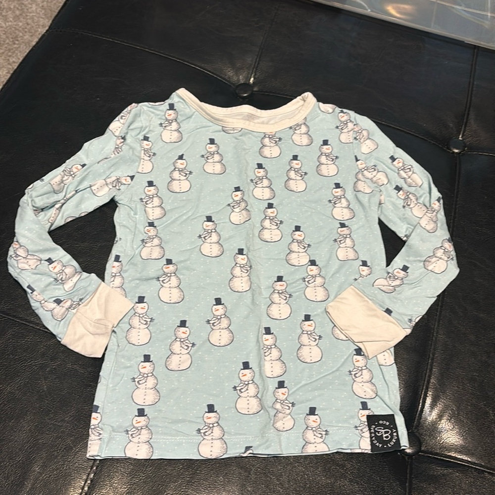 Sweet Bamboo Snowman PJs
